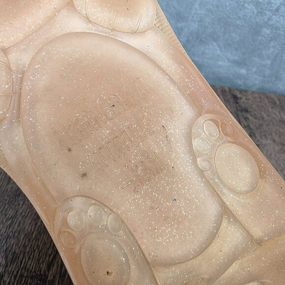 Karl Lagerfeld Charlee Slip On Sneakers 8 Gold Blush Pink Stretch Knit Crystals - Picture 11 of 16